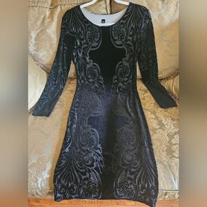 NWOT Lord and Taylor Design Lab black velvet mini dress
